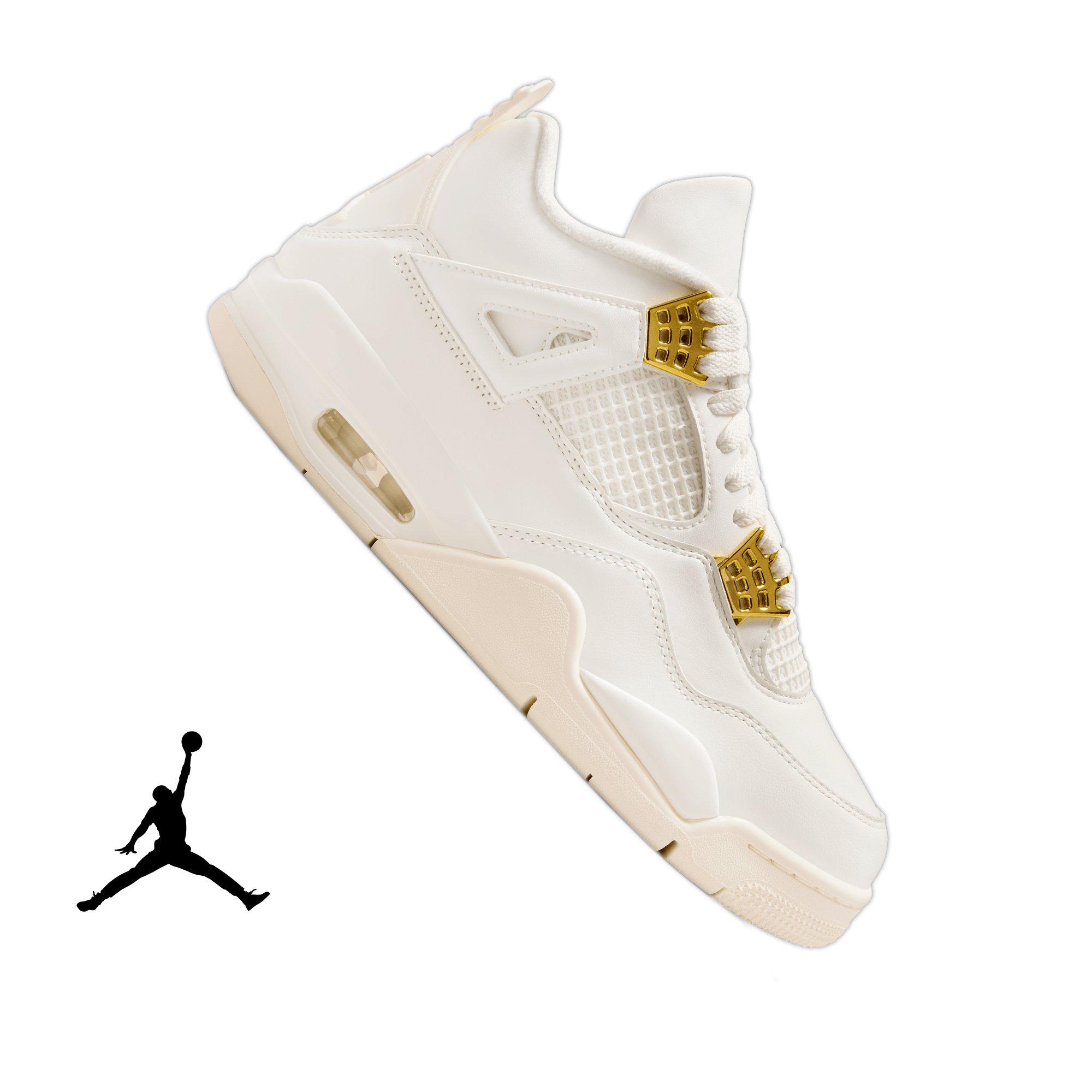 Jordan retro 4 2024 white and gold